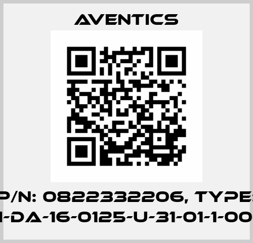 P/N: 0822332206, Type: MNI-DA-16-0125-U-31-01-1-00-00 Aventics