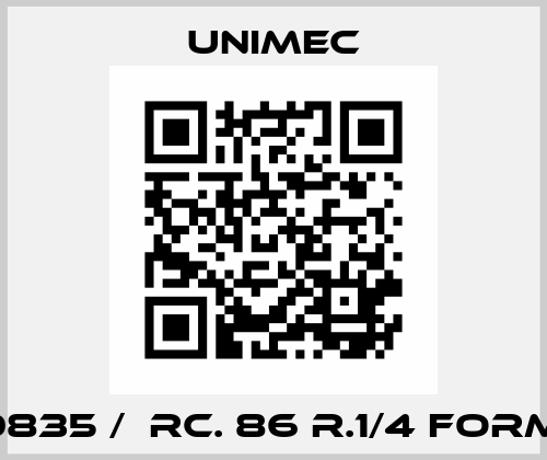 01380835 /  RC. 86 R.1/4 FORMA C2 Unimec