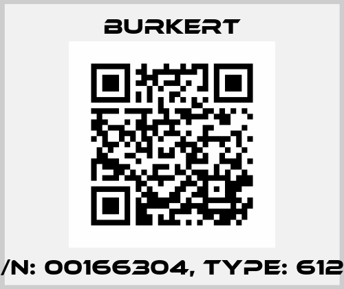 p/n: 00166304, Type: 6126 Burkert