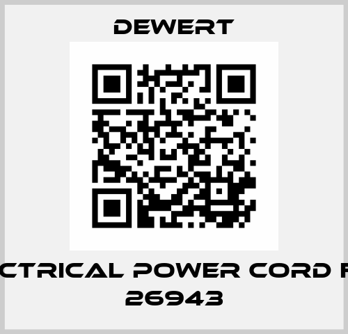 electrical power cord for 26943 DEWERT
