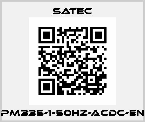 PM335-1-50HZ-ACDC-EN Satec