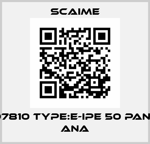 P/N:107810 Type:E-IPE 50 PANEL 2S ANA Scaime
