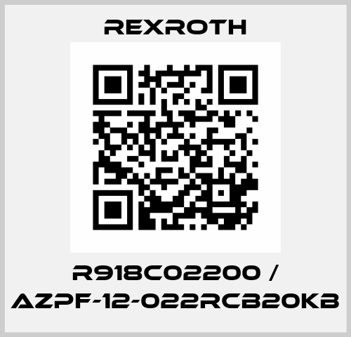 R918C02200 / AZPF-12-022RCB20KB Rexroth
