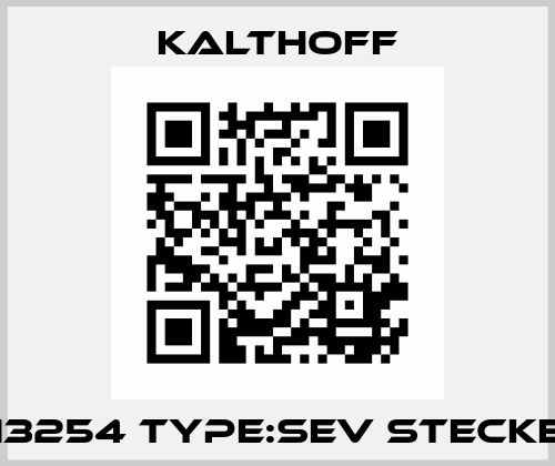 P/N:313254 Type:SEV Stecker 313 KALTHOFF