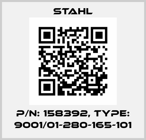 P/N: 158392, Type: 9001/01-280-165-101 Stahl
