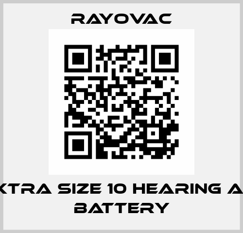 Extra Size 10 Hearing Aid Battery Rayovac