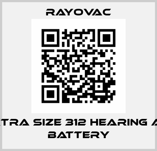 Extra Size 312 Hearing Aid Battery Rayovac