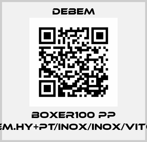 BOXER100 PP MEM.HY+PT/INOX/INOX/VITON Debem