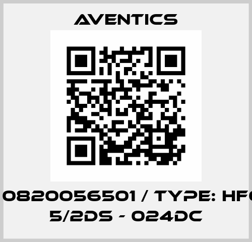 PN: 0820056501 / Type: HF02 - 5/2DS - 024DC Aventics