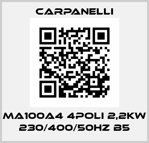 MA100a4 4Poli 2,2Kw 230/400/50Hz B5 Carpanelli