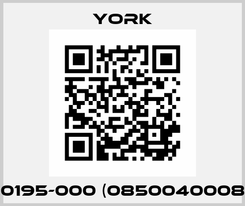 026L00195-000 (085004000800001) York