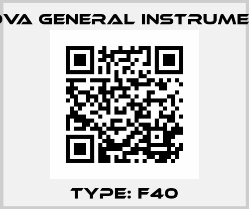 TYPE: F40 Nuova General Instruments