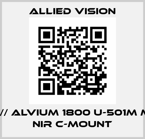 14613 // Alvium 1800 U-501m mono, NIR C-Mount Allied vision