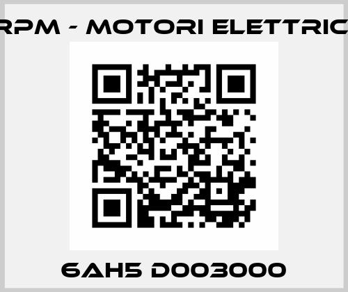 6AH5 D003000 RPM - Motori elettrici
