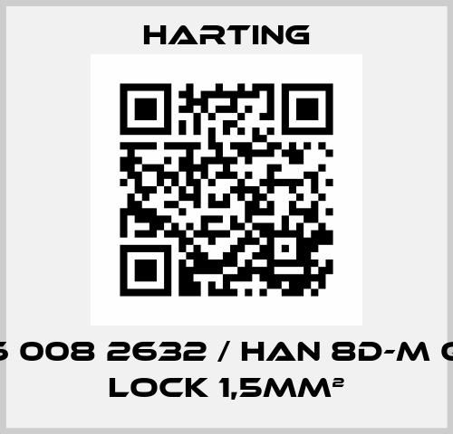 09 36 008 2632 / Han 8D-M Quick Lock 1,5mm² Harting