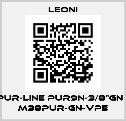 PUR-line PUR9N-3/8"GN / M38PUR-GN-VPE Leoni