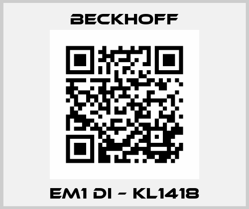 EM1 DI – KL1418 Beckhoff