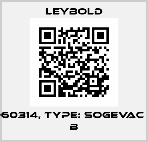 P/N: 960314, Type: SOGEVAC SV40 B Leybold
