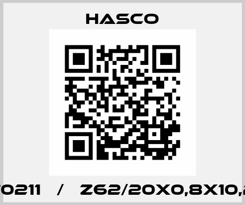 70211   /   Z62/20x0,8x10,2 Hasco