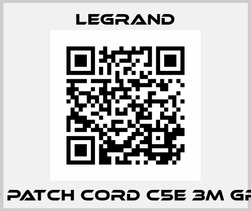 UTP PATCH CORD C5E 3M GREY  Legrand