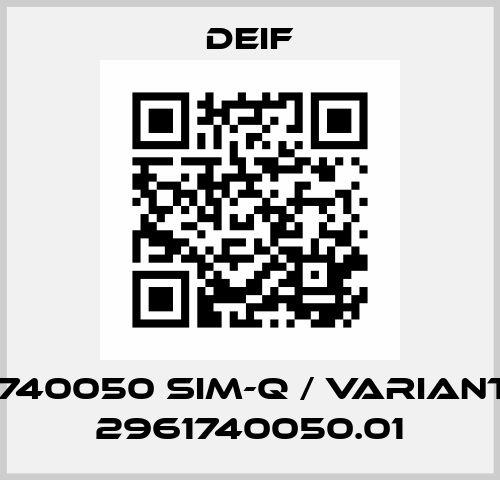2961740050 SIM-Q / Variant No.: 2961740050.01 Deif