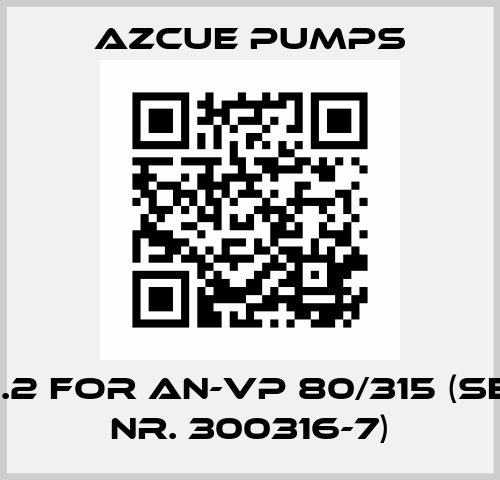 4590.2 for AN-VP 80/315 (Serial nr. 300316-7) Azcue Pumps