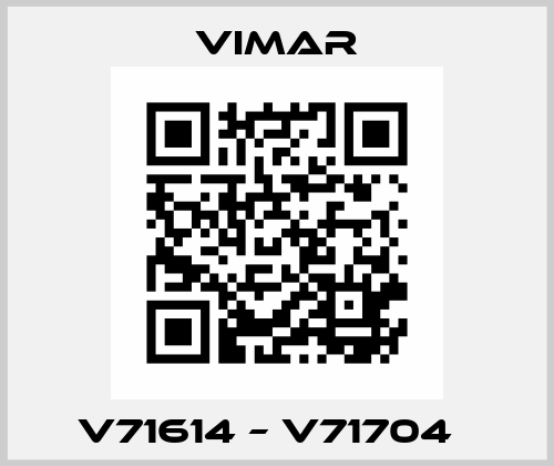  V71614 – V71704   Vimar