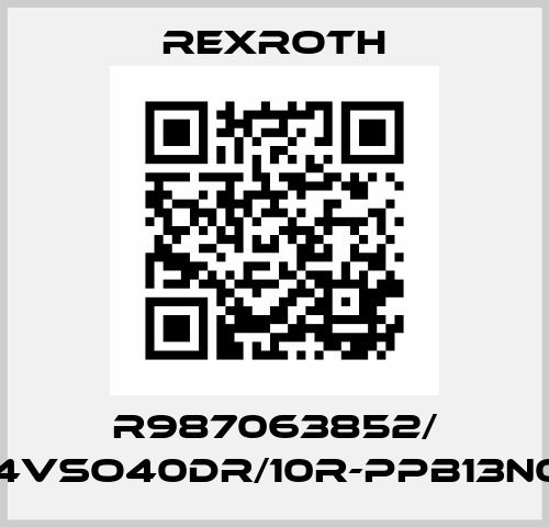 R987063852/ A4VSO40DR/10R-PPB13N00 Rexroth