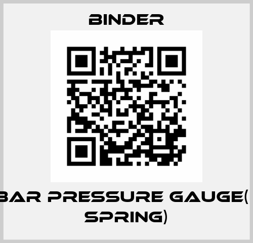 0-1,0 bar pressure gauge( tube spring) Binder