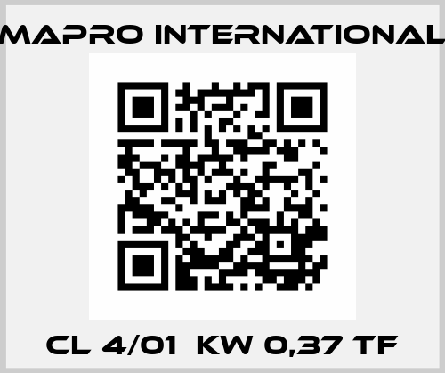 CL 4/01  kW 0,37 TF MAPRO International