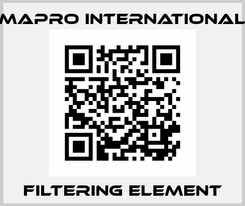 filtering element MAPRO International