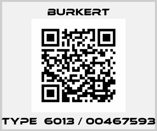 Type  6013 / 00467593 Burkert