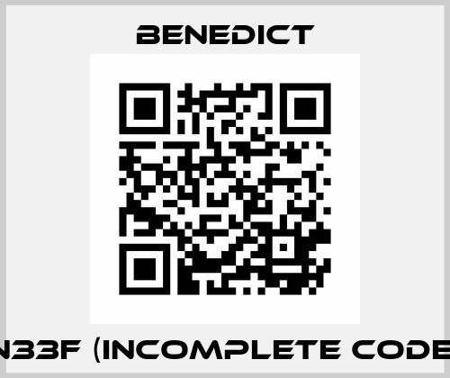 N33F (incomplete code) Benedict