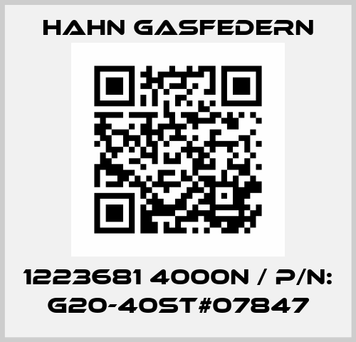 1223681 4000N / P/N: G20-40ST#07847 Hahn Gasfedern