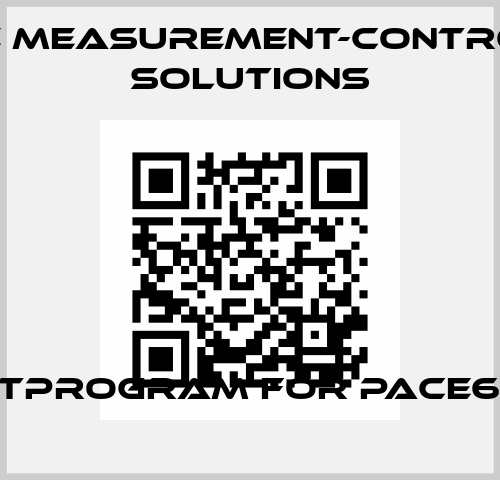 testprogram for Pace6000 GE Measurement-Control Solutions