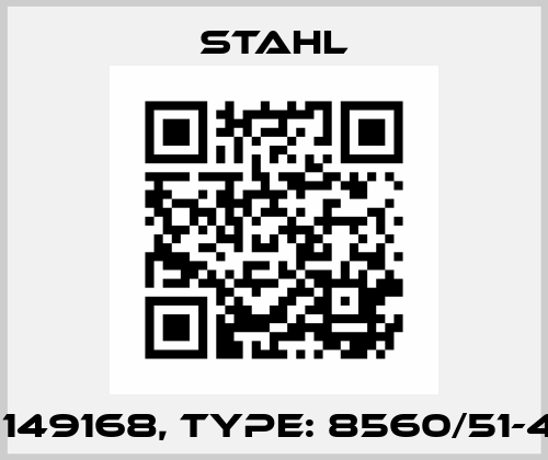 P/N: 149168, Type: 8560/51-4272 Stahl