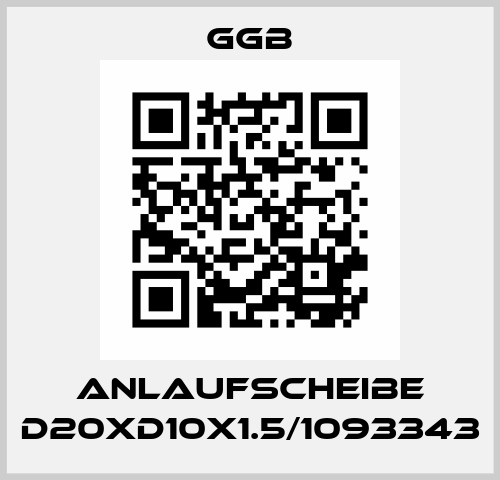 Anlaufscheibe D20Xd10X1.5/1093343 GGB