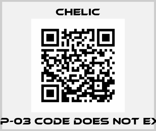 SLCP-03 code does not exist Chelic