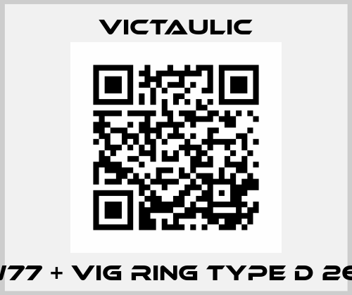 w77 + VIG RING TYPE D 26" Victaulic