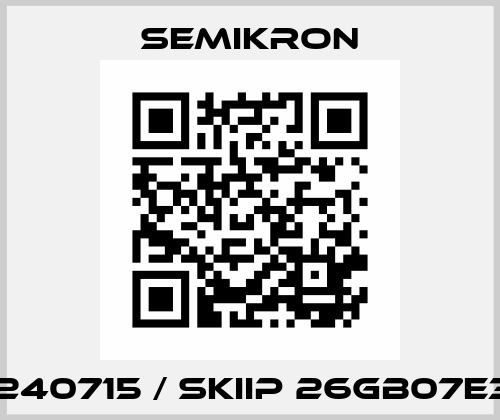 25240715 / SKIIP 26GB07E3V1 Semikron