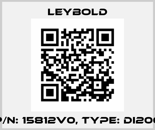 P/N: 15812V0, Type: DI200 Leybold