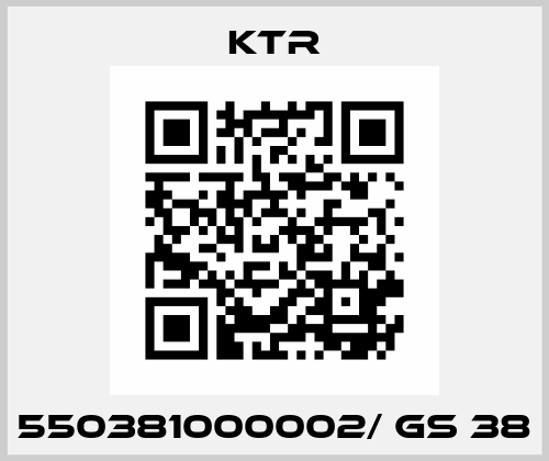 550381000002/ GS 38 KTR