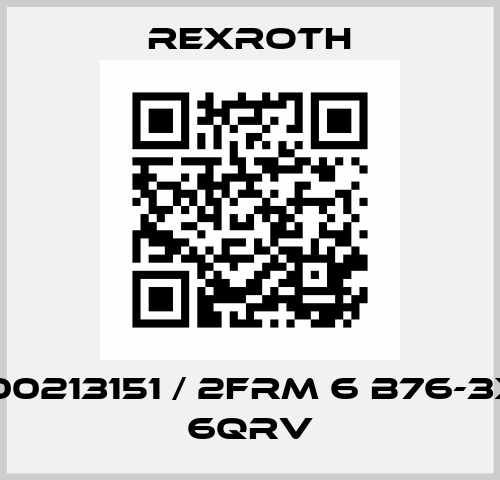R900213151 / 2FRM 6 B76-3X/0, 6QRV Rexroth
