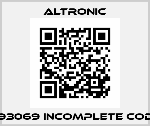 593069 incomplete code Altronic