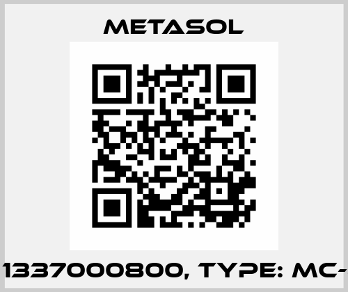 P/N: 1337000800, Type: MC-40a Metasol