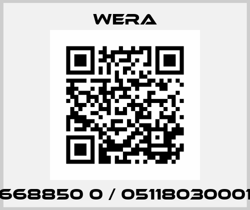 668850 0 / 05118030001 Wera