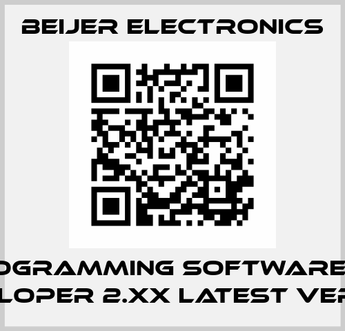 Programming Software:  iX Developer 2.XX Latest version Beijer Electronics