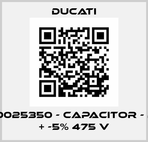 D2450025350 - Capacitor - 2.5 uF + -5% 475 V Ducati