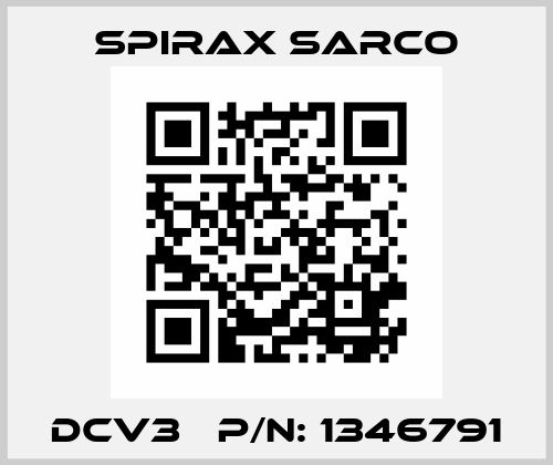 DCV3   P/N: 1346791 Spirax Sarco