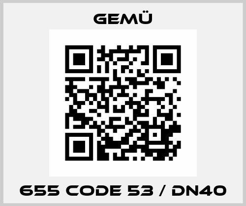 655 Code 53 / DN40 Gemü